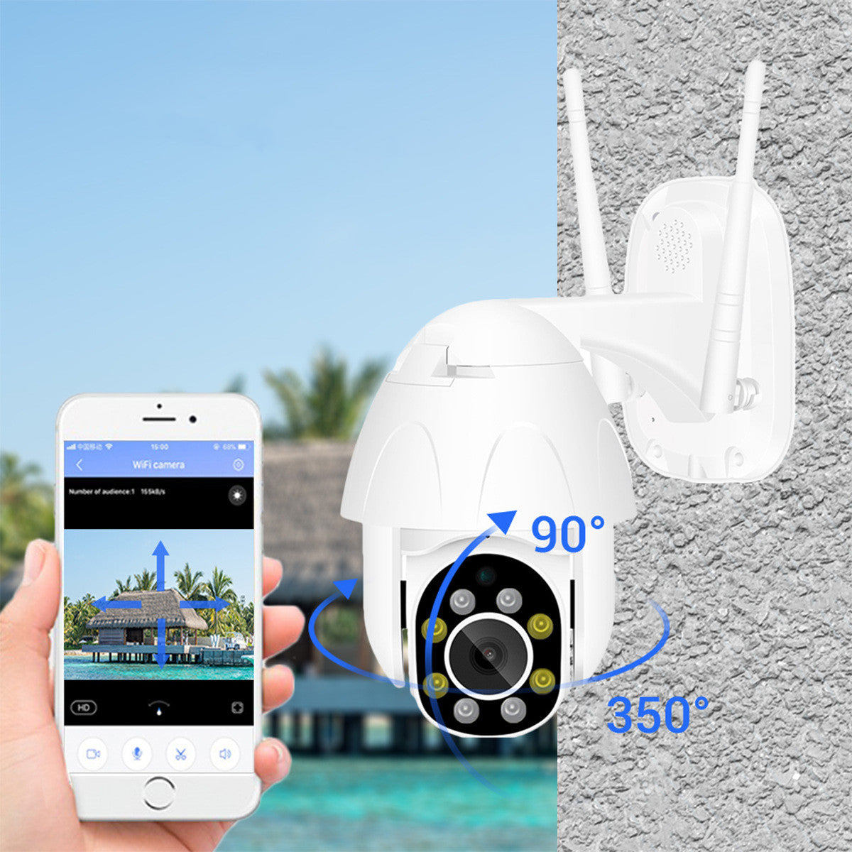 Outdoor waterproof graffiti surveillance camera