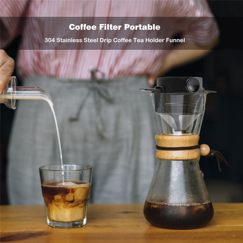 Foldable Portable Coffee Filter Stainless Steel Coffee Machine