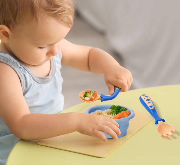 Baby Products To Learn Eat Curved Fork Spoon Cover