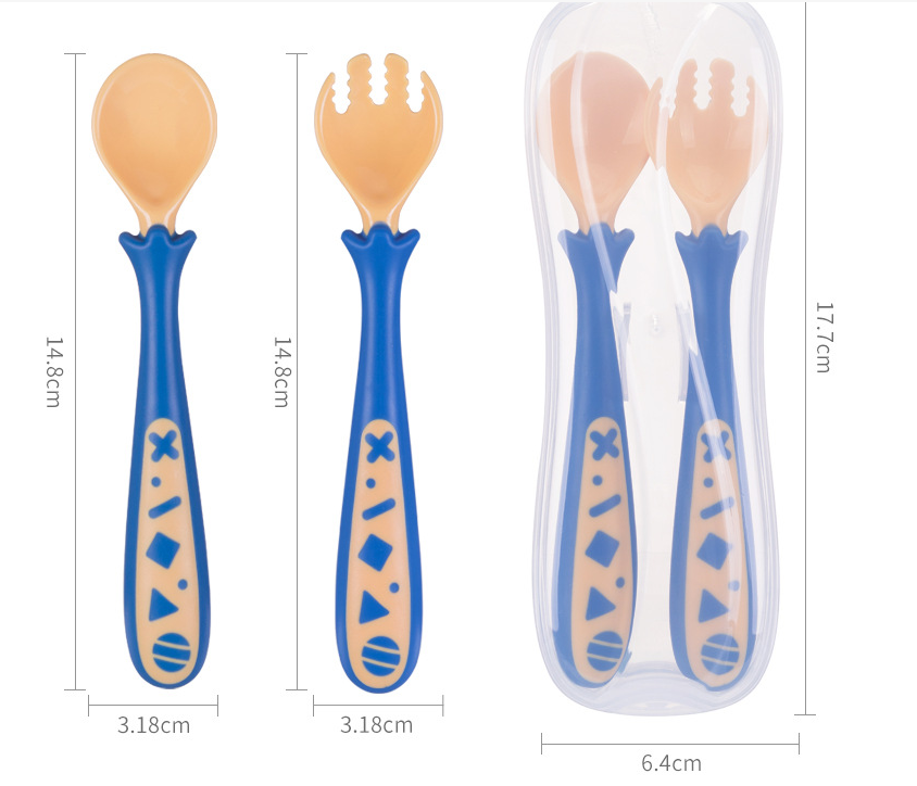 Baby Products To Learn Eat Curved Fork Spoon Cover