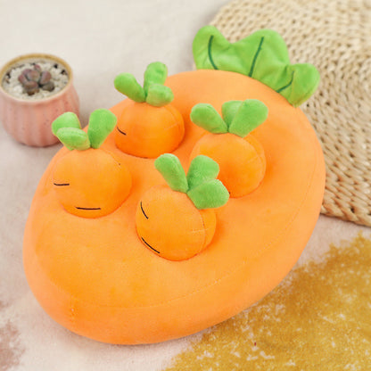 Carrot Pulling Doll Simulation Vegetable Field Plush Toy Pet Dog Cat Sniffing Toy Pet Products