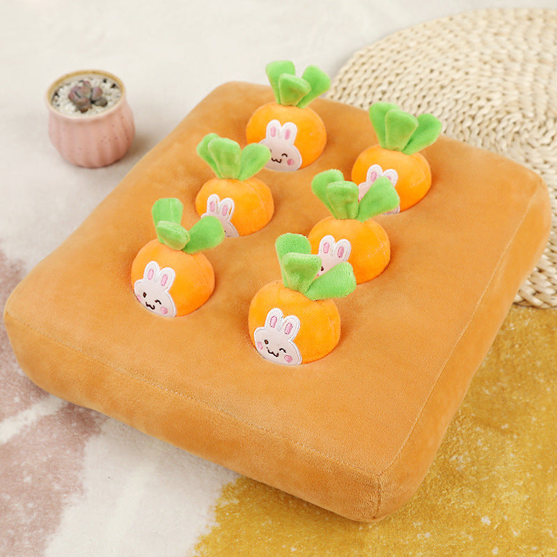 Carrot Pulling Doll Simulation Vegetable Field Plush Toy Pet Dog Cat Sniffing Toy Pet Products