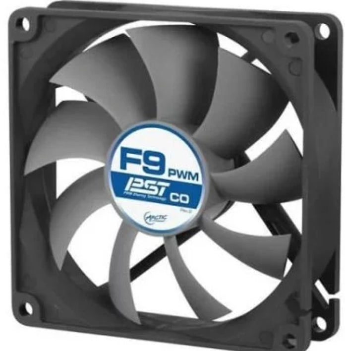 Arctic Ventilateur F9 PWM PST CO AFACO
Arctic FAN AFACO-090PC-GBA01 F9 PWM PST CO 92x92x25 mm / 600-1800 rpm / 59.5 m3-h, 35 CFM / 0.4 sone / PWM Fan Control / Double Ball Bearing Retail