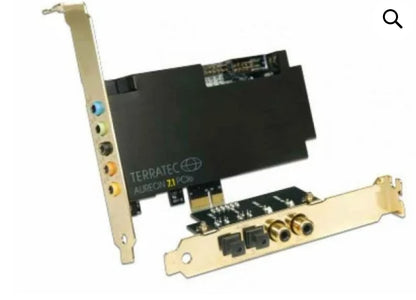 Carte son Interne 7.1 canaux TerraTec Aureon 7.1
Terratec Aureon 7.1 PCIe. Canaux de sortie audio: 7.1 canaux, Qualité audio: 24 bit, Le rapport signal sur bruit (SNR): 100 dB. Interface de l’hôte: PCI-E. Mémoire vive (RAM) minimale: 1024 M