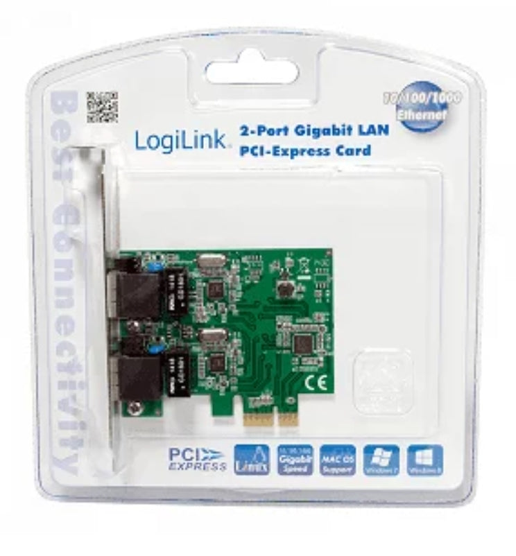 Carte réseau PCI Express 2 ports Gigabit LAN Logilink (PC0075)
Carte réseau PCI Express équipée de deux ports Gigabit Contrôleur LAN Ethernet avec un taux de transfert de données de 10/100/1000 Mbit/s BASE-T de haute performance, Parfaite p