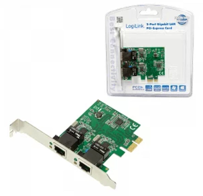 Carte réseau PCI Express 2 ports Gigabit LAN Logilink (PC0075)
Carte réseau PCI Express équipée de deux ports Gigabit Contrôleur LAN Ethernet avec un taux de transfert de données de 10/100/1000 Mbit/s BASE-T de haute performance, Parfaite p