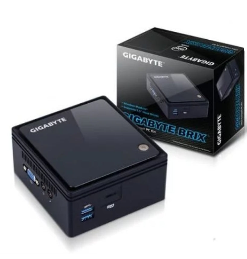 Mini pc de bureauGigabyte BRIX GB-BACE-3160 (D)
Gigabyte GB-BACE-3160. Famille de processeur: Intel® Celeron®, Modèle de processeur: J3160, Fréquence du processeur: 1,6 GHz. Type de support (slot): SO-DIMM, Mémoire interne maximale: 8 Go, Types de mémoire