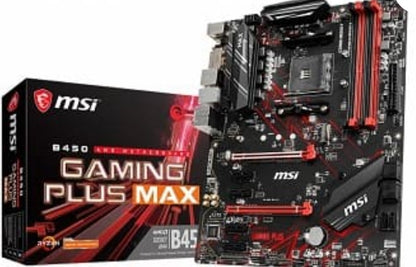 MSI B450 GAMING PLUS MAX (AM4) (D)
MSI B450 GAMING PLUS MAX. Fabricant de processeur: AMD, Socket de processeur (réceptable de processeur): Emplacement AM4, Processeurs compatibles: AMD A,AMD Ryzen. Types de mémoire pris en charge: DDR4-SD