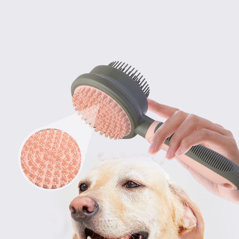 Pet Hair Removal Comb Cat Brush Self Cleaning Slicker Brush Hair Removal Double-sided Massage