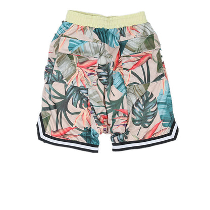 Hip Hop Man Bieber Hawaiian Style Beach Pants Shorts