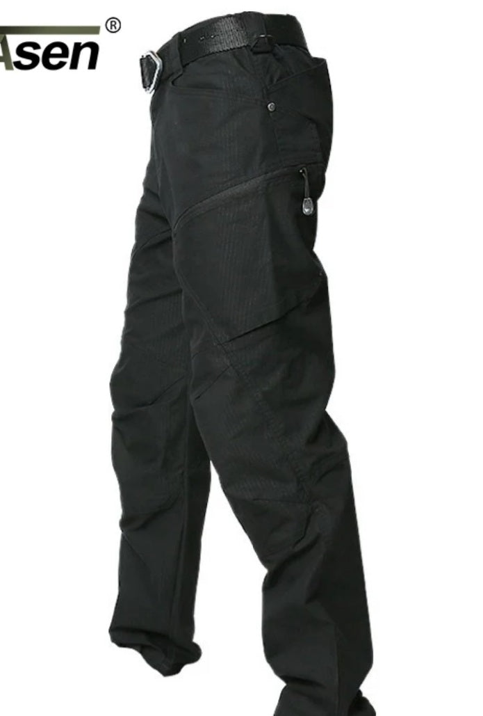 TACVASEN tactique Cargo pantalon hommes été droit Combat armée militaire pantalon coton beaucoup de poches Stretch sécurité pantalon hommes