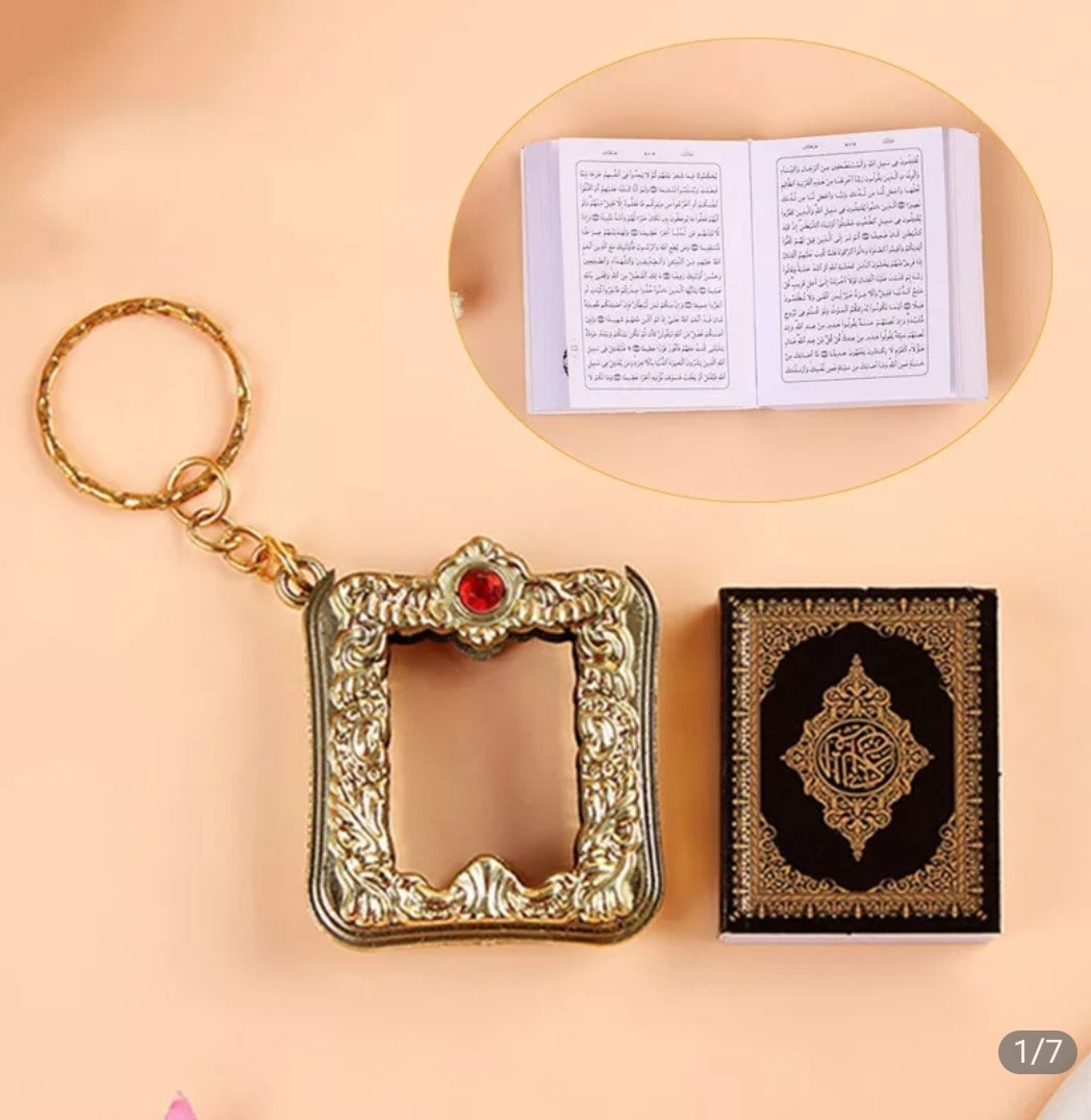 Mini porte-clé livre arche coran, 1 pièce, pendentif islamique, populaire, religieux, en papier véritable musulman, offre spéciale (livraison 20 jours)