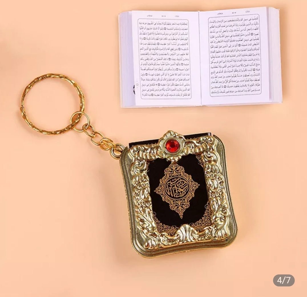 Mini porte-clé livre arche coran, 1 pièce, pendentif islamique, populaire, religieux, en papier véritable musulman, offre spéciale (livraison 20 jours)