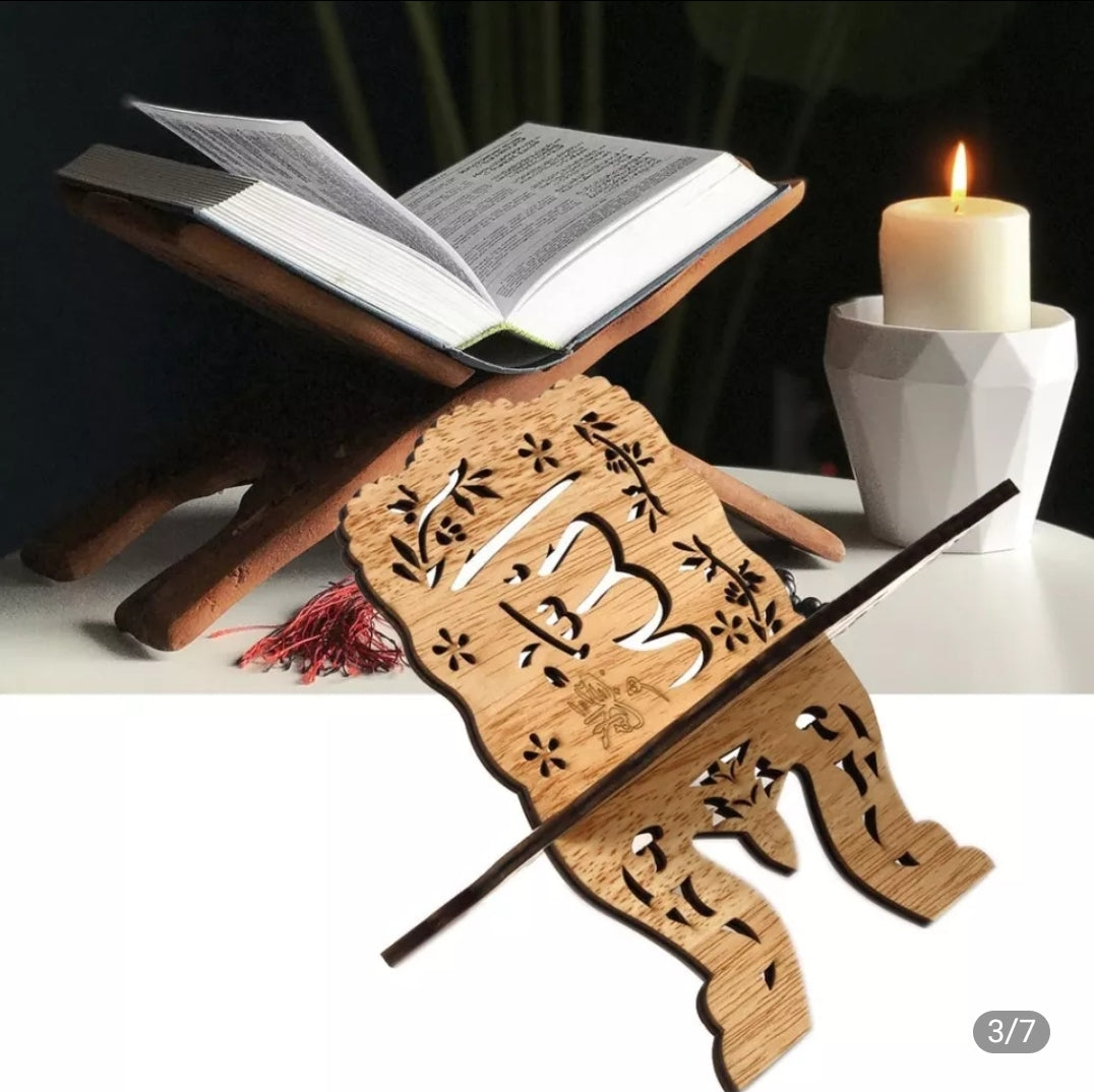 Étagère en bois pour livre islamique Eid al-fitr, nouveau support pour livre islamique, cadre pour Bible, Kuran, coran, décoration de maison islamique (livraison 20 jours)